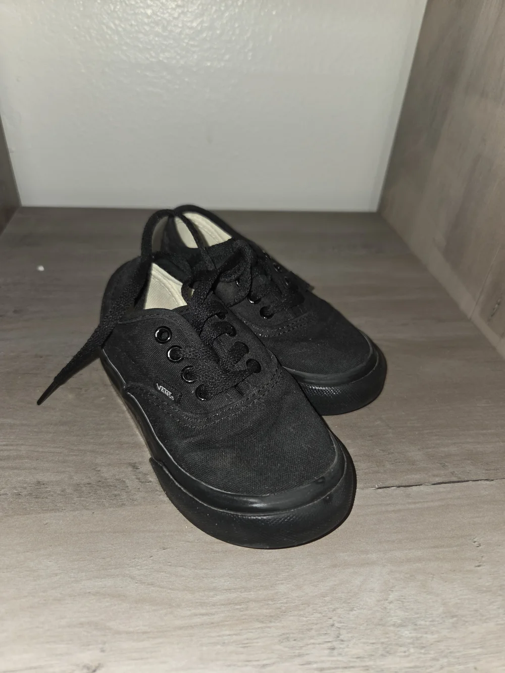 Black Kids Canvas Sneakers - Vans Style